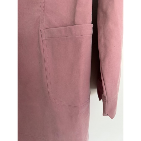 Free People Faux Suede Rose Pink Mini Dress Medium Lace‎ Up Accent Boho Chic - Picture 6 of 16